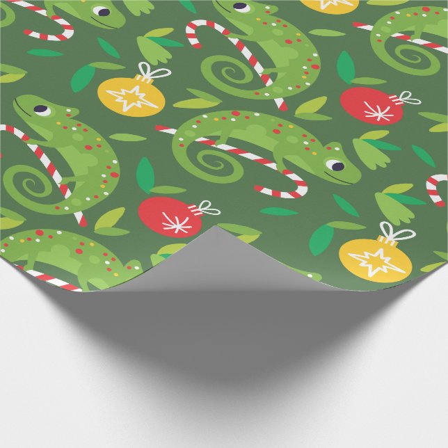 Cadeau Papier d'enveloppement de Noël Chameleon (Coin)