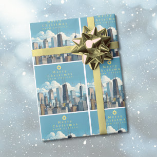 Cadeau Papier d'enveloppement de Noël de Chicago