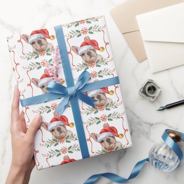 Cadeau Papier d'enveloppement de Noël de Chien Français (Cadeaux)