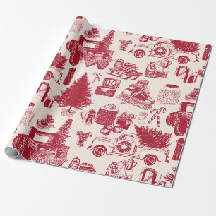 Cadeau Papier d'enveloppement de Noël de la toile d'adapt