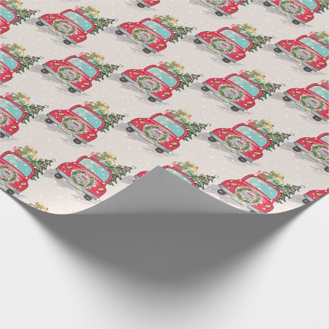 Cadeau Papier d'enveloppement de Noël de la voiture Santa (Coin)
