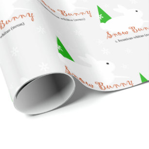 Cadeau Papier d'enveloppement de Noël de lapin de neige