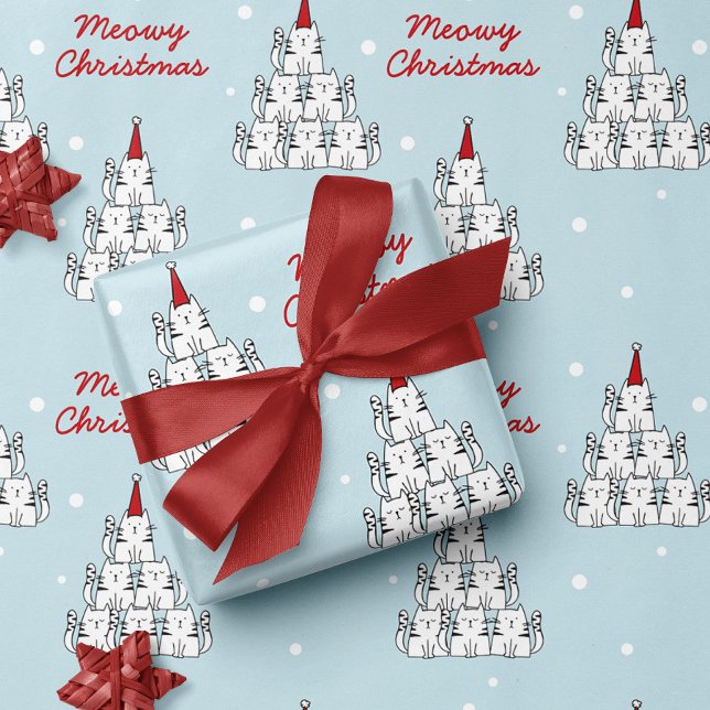 Cadeau Papier d'enveloppement de Noël de l'Arbre à chat m (Créateur téléchargé)