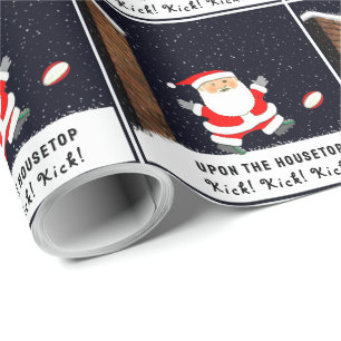 Cadeau Papier d'enveloppement de Noël de rugby