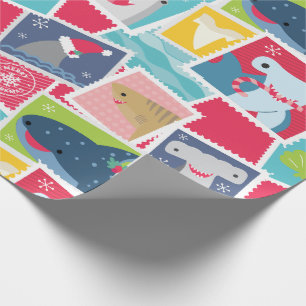 Cadeau Papier d'enveloppement de Noël des espèces de requ