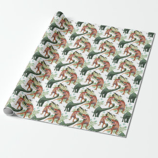 Cadeau Papier d'enveloppement de Noël Dinosaur