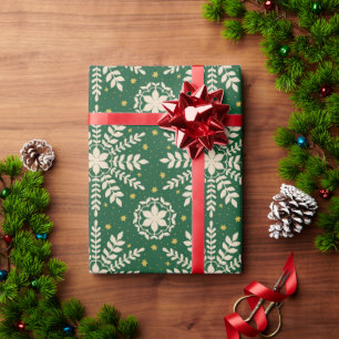 Cadeau Papier d'enveloppement de Noël écolo Élégant