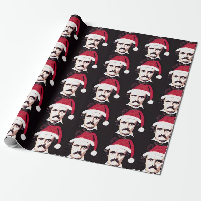Cadeau Papier d'enveloppement de Noël Edgar Allan Poe (Déroulé)