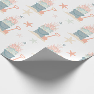 Cadeau Papier d'enveloppement de Noël en bord de mer cô