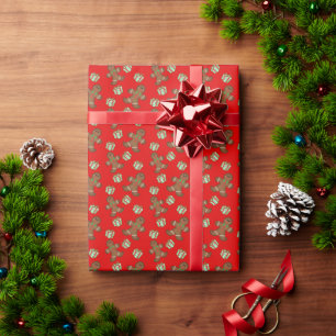 Cadeau Papier d'enveloppement de Noël en pain d'épices