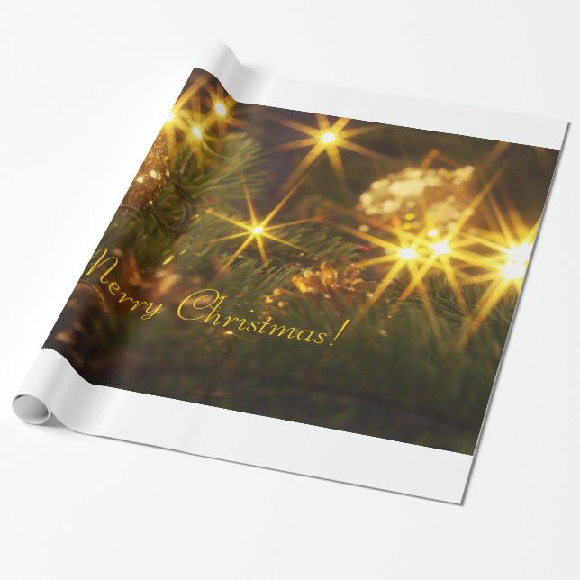 Cadeau Papier d'enveloppement de Noël étincelant (Déroulé)