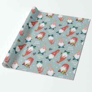 Cadeau Papier d'enveloppement de Noël Gnomes