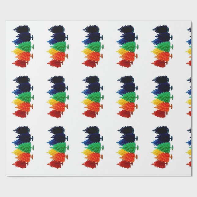 Cadeau Papier d'enveloppement de Noël LGBT Rainbow (Plat)
