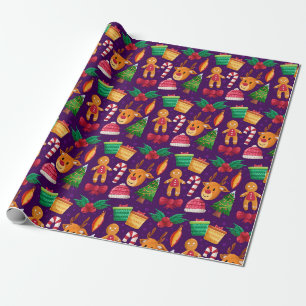 Cadeau Papier d'enveloppement de Noël mignon
