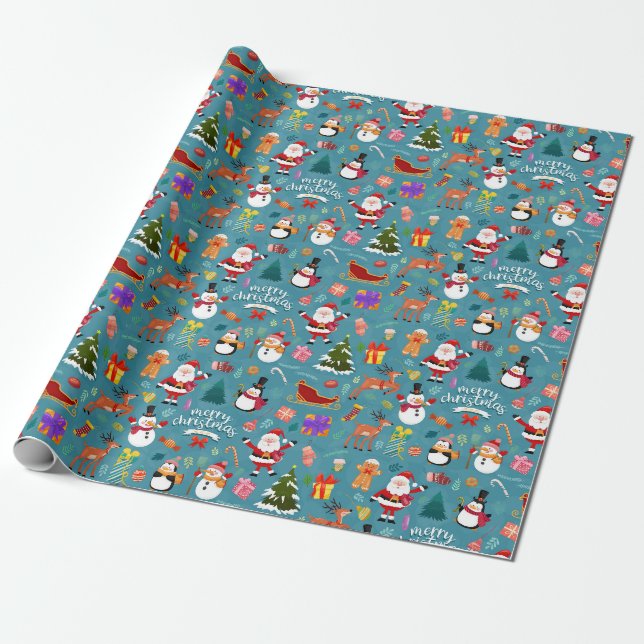 Cadeau Papier d'enveloppement de Noël mignon (Déroulé)