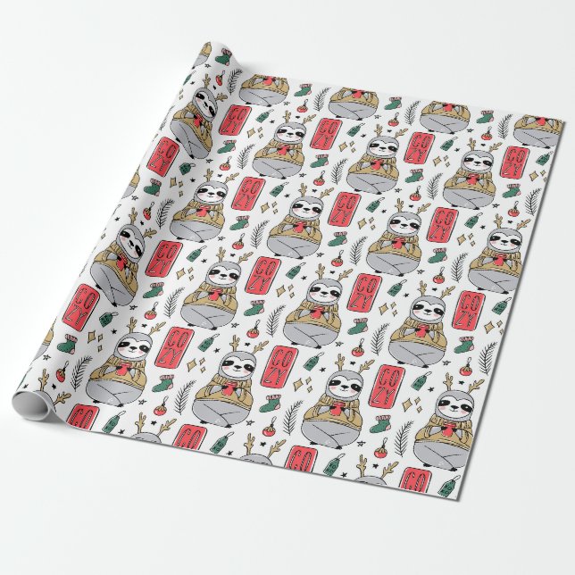 Cadeau Papier d'enveloppement de Noël mignon (Déroulé)