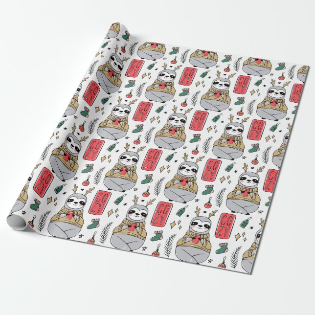 Cadeau Papier d'enveloppement de Noël mignon (Déroulé)