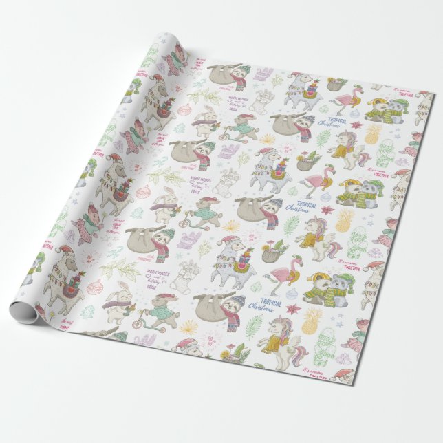 Cadeau Papier d'enveloppement de Noël mignon (Déroulé)