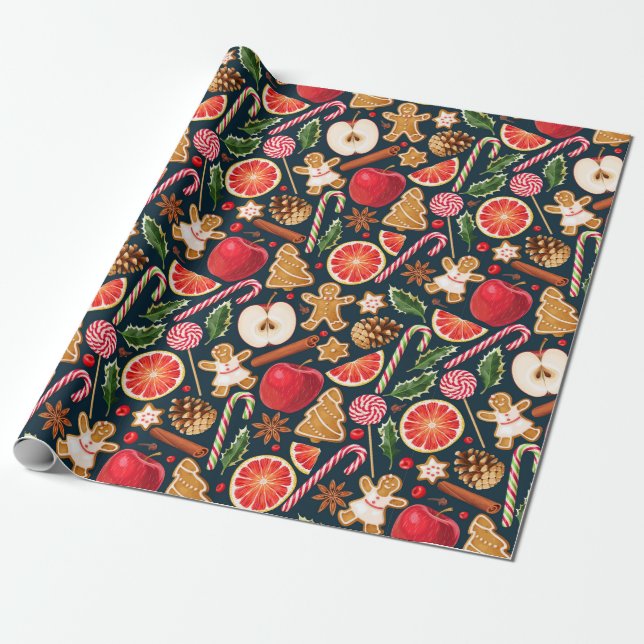 Cadeau Papier d'enveloppement de Noël mignon (Déroulé)