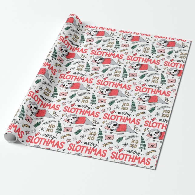Cadeau Papier d'enveloppement de Noël mignon (Déroulé)