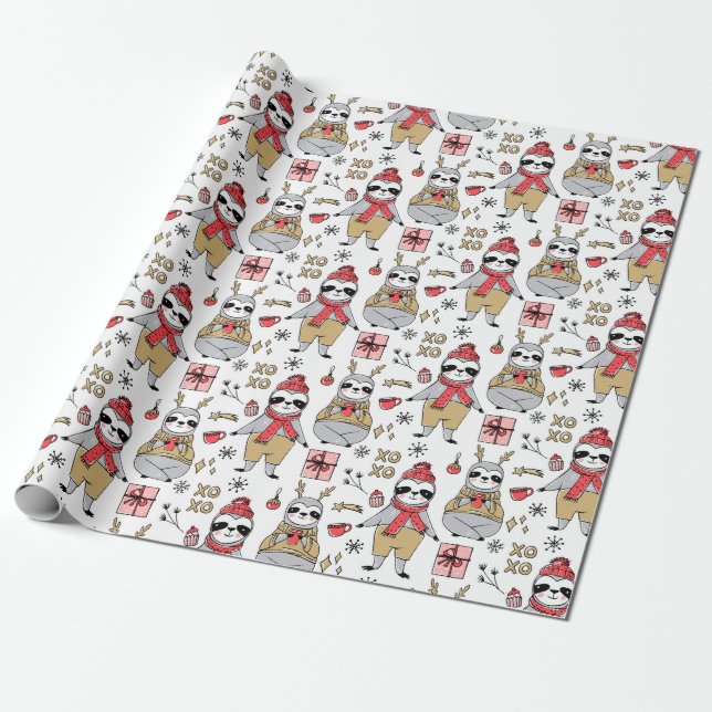 Cadeau Papier d'enveloppement de Noël mignon (Déroulé)