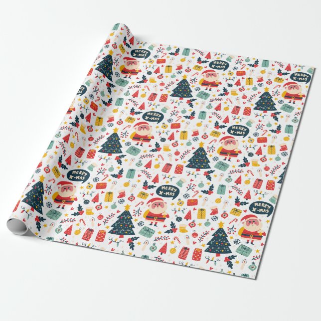Cadeau Papier d'enveloppement de Noël mignon (Déroulé)
