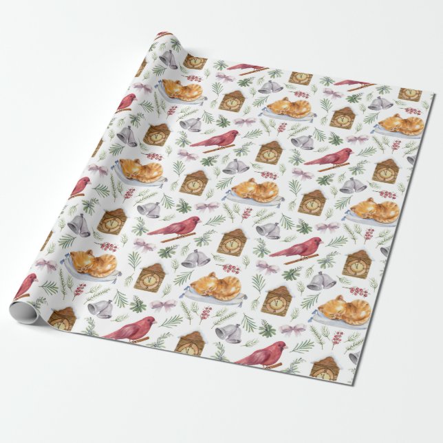 Cadeau Papier d'enveloppement de Noël mignon (Déroulé)