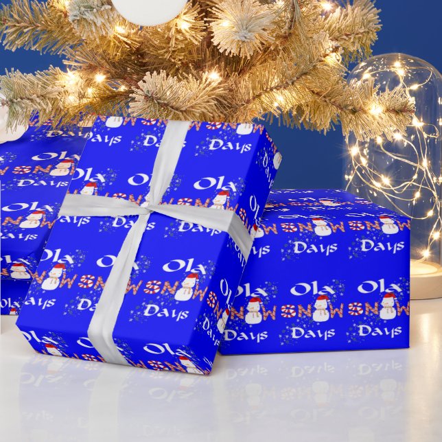Cadeau Papier d'enveloppement de Noël Ola, Snowdays (Vacances)