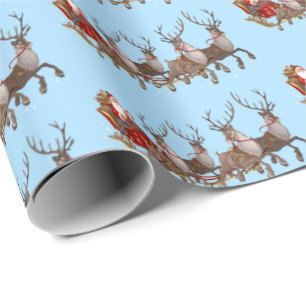 Cadeau Papier d'enveloppement de Noël-Père Noël