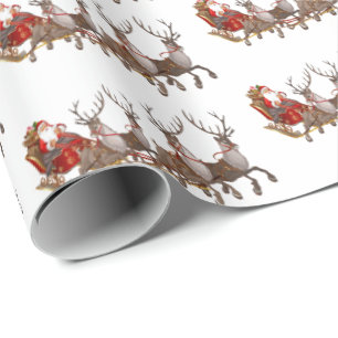Cadeau Papier d'enveloppement de Noël-Père Noël