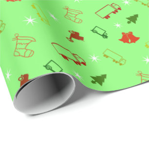 Cadeau Papier d'enveloppement de Noël pour camion de gra
