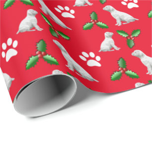 Cadeau Papier d'enveloppement de Noël pour chien de boxe