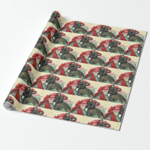 Cadeau Papier d'enveloppement de Noël pour chien de taur