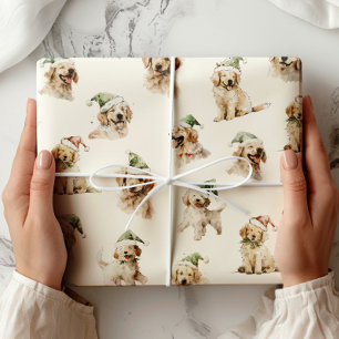 Cadeau Papier d'enveloppement de Noël pour chien mignon
