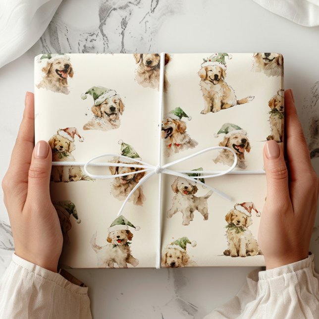Cadeau Papier d'enveloppement de Noël pour chien mignon (Créateur téléchargé)