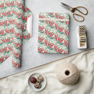 Cadeau Papier d'enveloppement de Noël Retro Vintage Père 