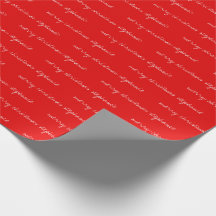 Papier d'enveloppement de Noël rouge et blanc pers