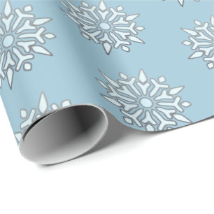Cadeau Papier d'enveloppement de Noël Snowflakes nordique