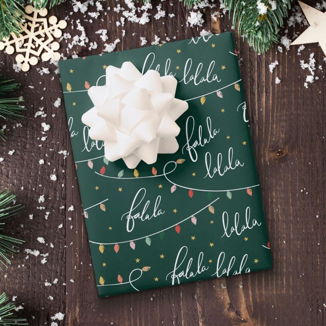 Cadeau Papier d'enveloppement de Noël vert (Créateur téléchargé)