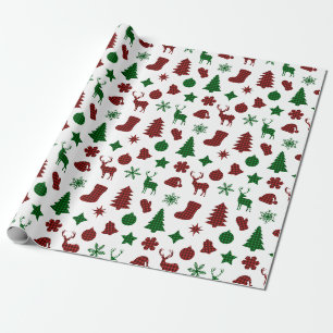 Cadeau Papier d'enveloppement de Noël Xmas Arbres de rang