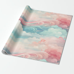 Cadeau Papier d'enveloppement de nuages doux