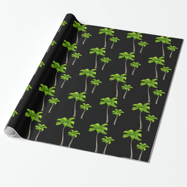 Cadeau Papier d'enveloppement de palmiers (Déroulé)