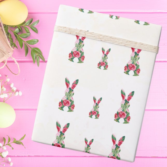 Cadeau Papier d'enveloppement de Pâques personnalisé - la (Personalized Easter Wrapping Paper - Cute Bunny)