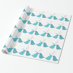 Cadeau Papier d'enveloppement de perdrix de baiser