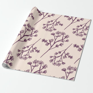 Cadeau Papier d'enveloppement de petite fleur de couleur