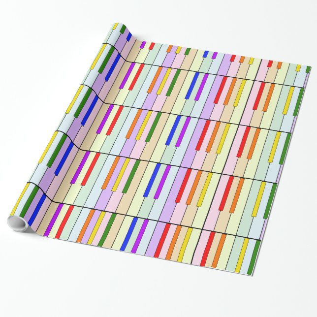 Cadeau Papier d'enveloppement de piano coloré (Déroulé)