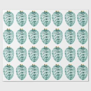 Cadeau Papier d'enveloppement de pinecones à menthe