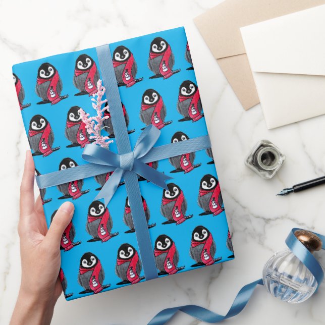 Cadeau Papier d'enveloppement de pingouin KiniArt (Cadeaux)