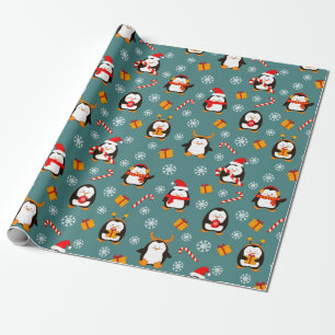 Cadeau Papier d'enveloppement de pingouins