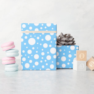 Cadeau Papier d'enveloppement de points bleus